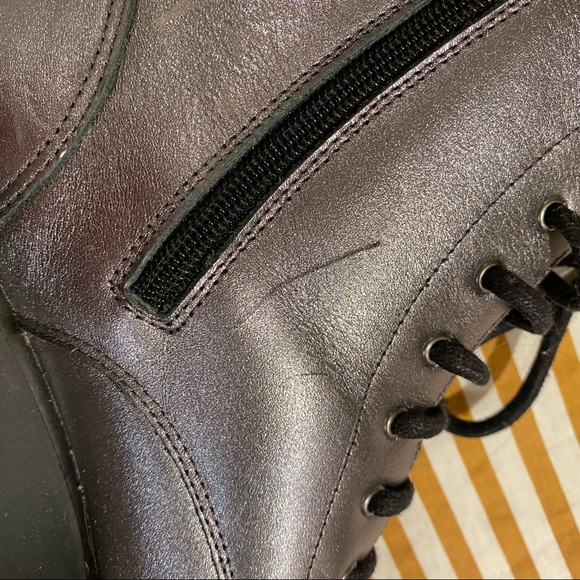 L’intervalle eye catching metallic silver platform boots! UK size 40 - Picture 4 of 5